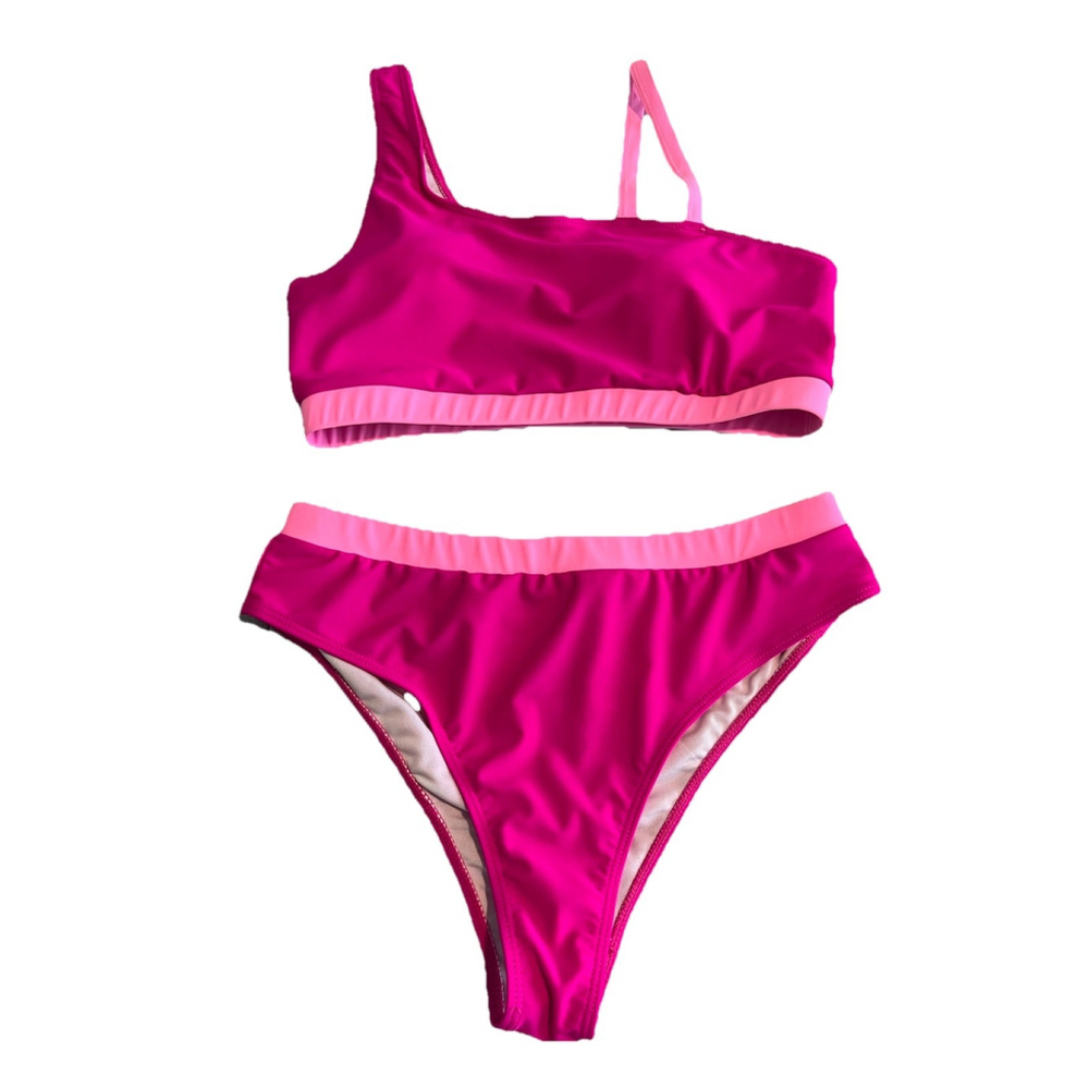 Esprlia Bikini Set Womens Size XL Pink Two-Piece Swimsuit